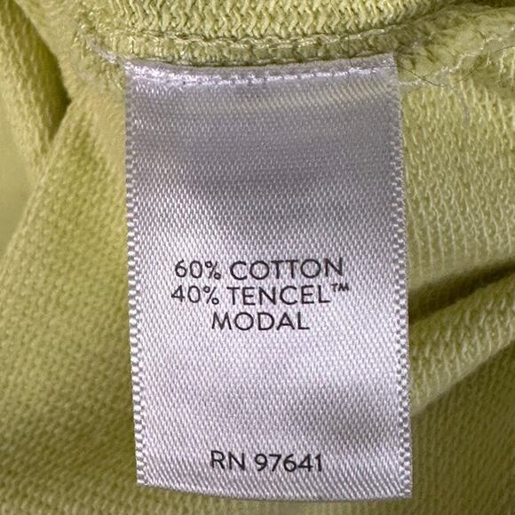 J Jill Fit Top Womens Large Yellow Green Long Sleeve Oversized Comfort Henley - Picture 7 of 11